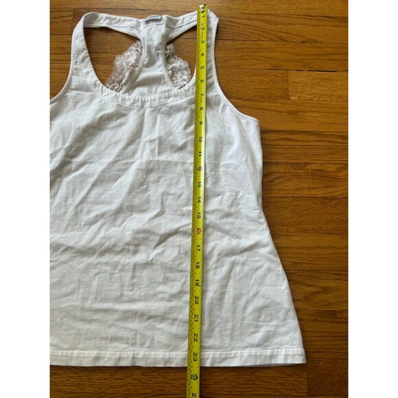 La Perla White Cotton Lace Racerback Tank Top Set Lounge Pajamas M - Picture 10 of 13